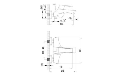 Купить Смеситель для ванны ЮНИТ LEMARK LM4502C фото №2