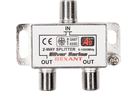 Купить Делитель ТВх2+3шт F-разъемов 5-1000 МГц  REXANT фото №7