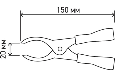 Купить Зажим  крокодил  250 А 150 мм REXANT    СТ фото №4