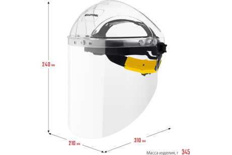 Купить Щиток защитный лицевой KRAFTOOL 220-385мм 110811 фото №2